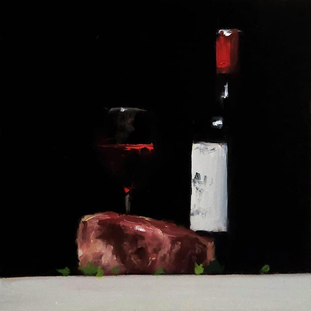 Neil Carroll - 'Steak And Red' - Framed Original Artwork