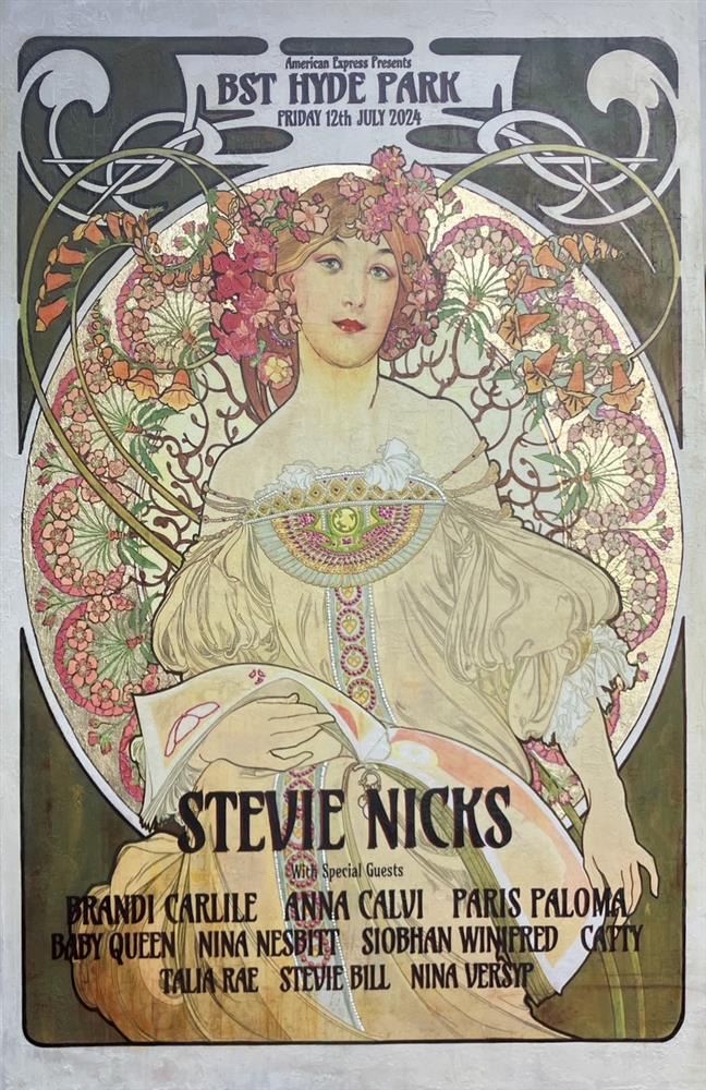 Linda Charles - 'Stevie Nicks- Hyde Park, London, July 2024 ' - Framed Original Artwork