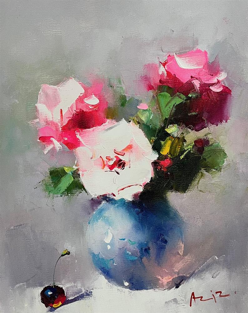 Aziz - 'Still Life In Soft Hues' - Framed Original Artwork