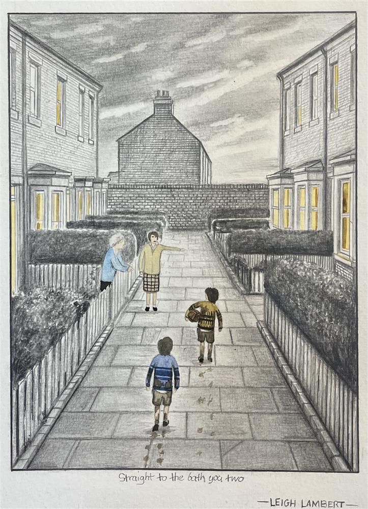 Leigh Lambert - 'Straight To The Bath You Two'  - Framed Original Sketch