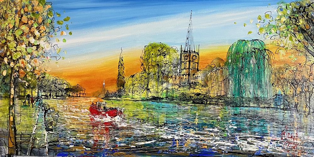 Nigel Cooke - 'Stratford Reflections' - Framed Original Artwork