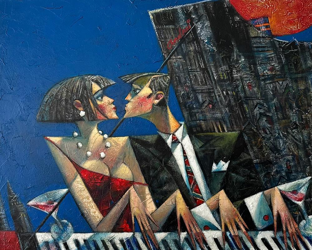 Andrei Protsouk - 'Stravinsky In New York' - Framed Original Artwork