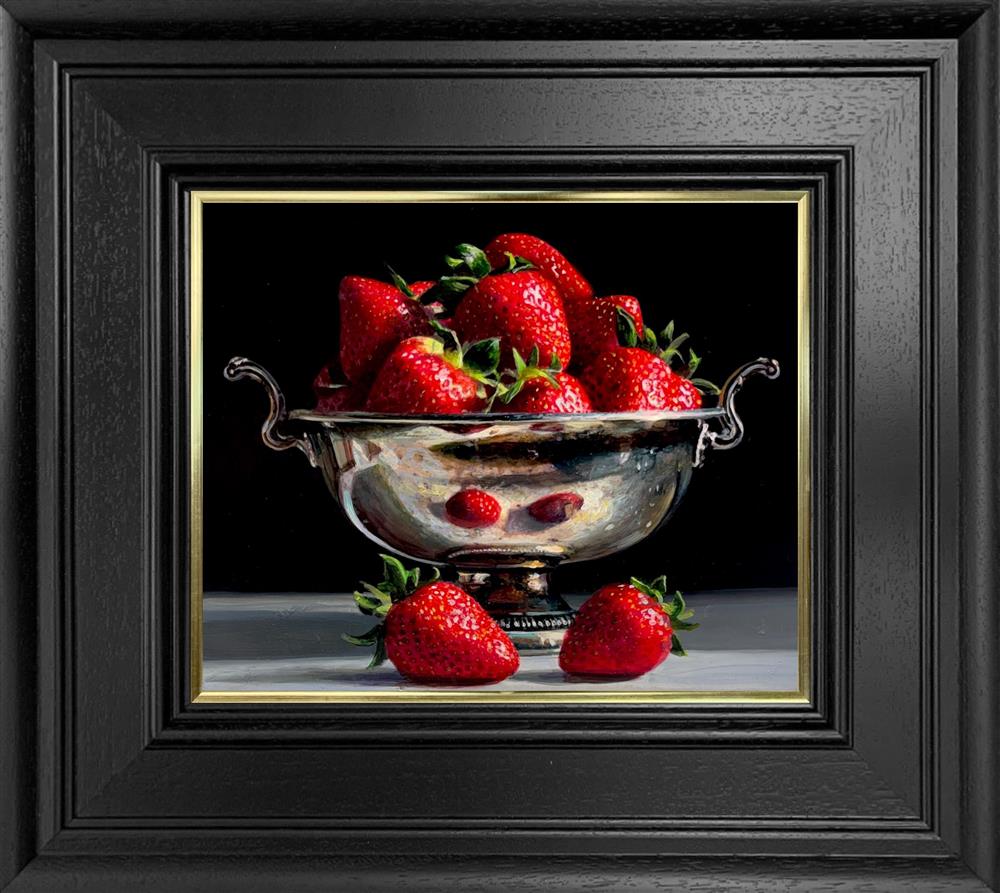 Tony Owens - 'Strawberries In Silver Bowl' - Framed Original Artwork