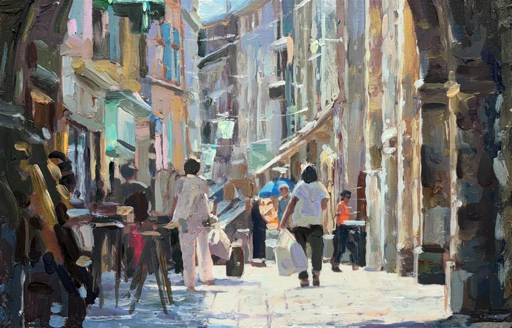 Rachele Dryden-Smith - 'Street Scene' - Framed Original Artwork