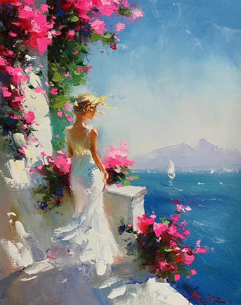 Aziz - 'Summer Breeze By The Sea' - Framed Original Artwork