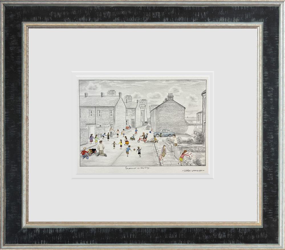 Leigh Lambert - 'Summer In The City'  - Framed Original Sketch