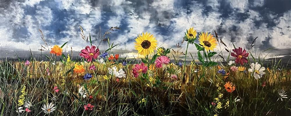 Kimberley Harris - 'Sunflower Meadow' - Framed Original Art