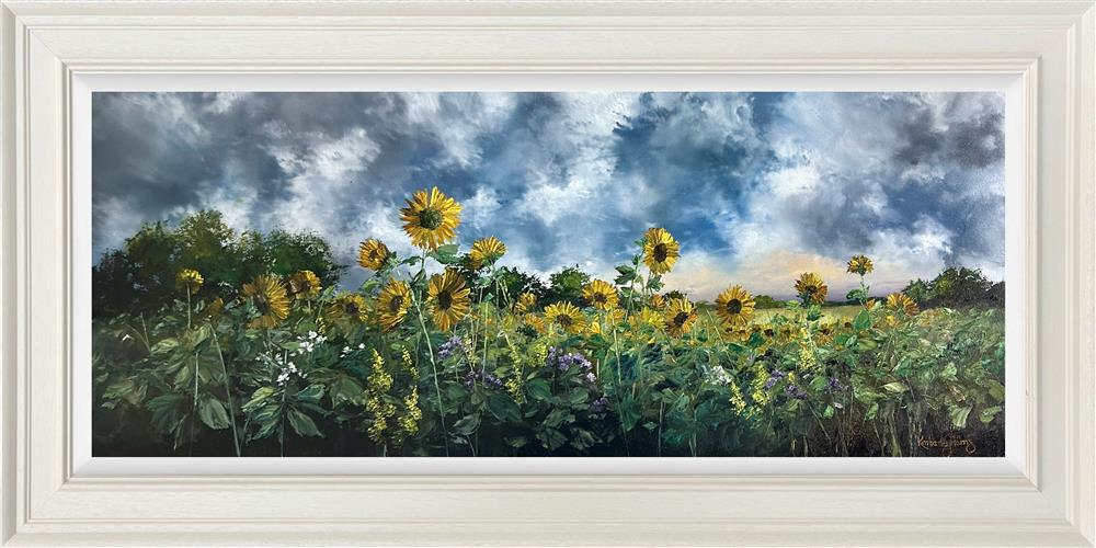 Kimberley Harris - 'Sunflowers & Thistle Light' - Framed Original Artwork