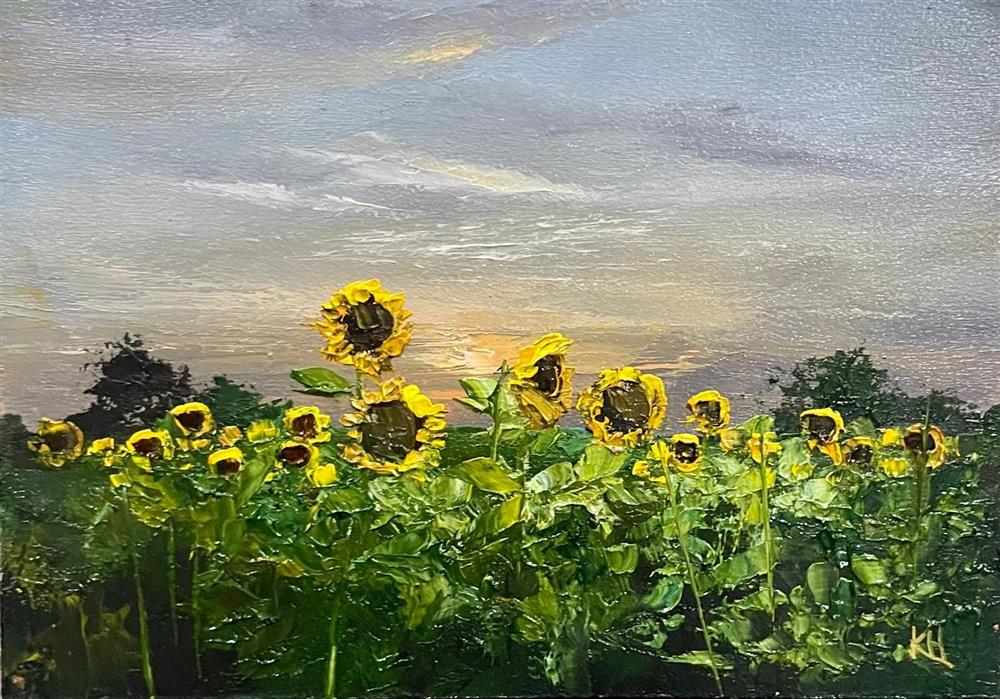 Kimberley Harris - 'Sunflowers In The Quite Light' - Framed Original Artwork
