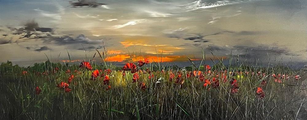 Kimberley Harris - 'Sunlit Fields Of You And Me' - Framed Original Artwork