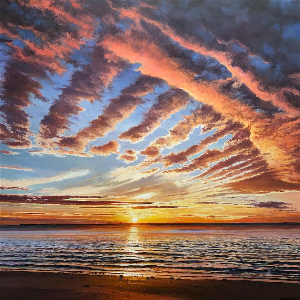 Duncan Palmar RSMA - 'Sunset Symphony - IOW' - Framed Original Art