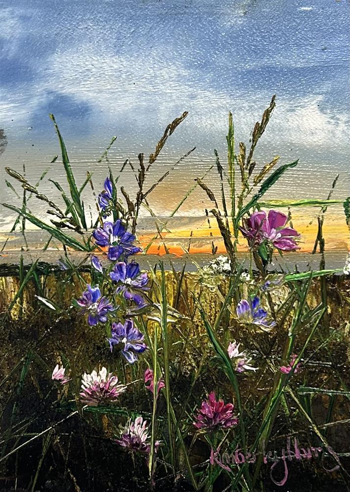 Kimberley Harris - 'Sunset Through The Stems' - Miniature series - Framed Original Art