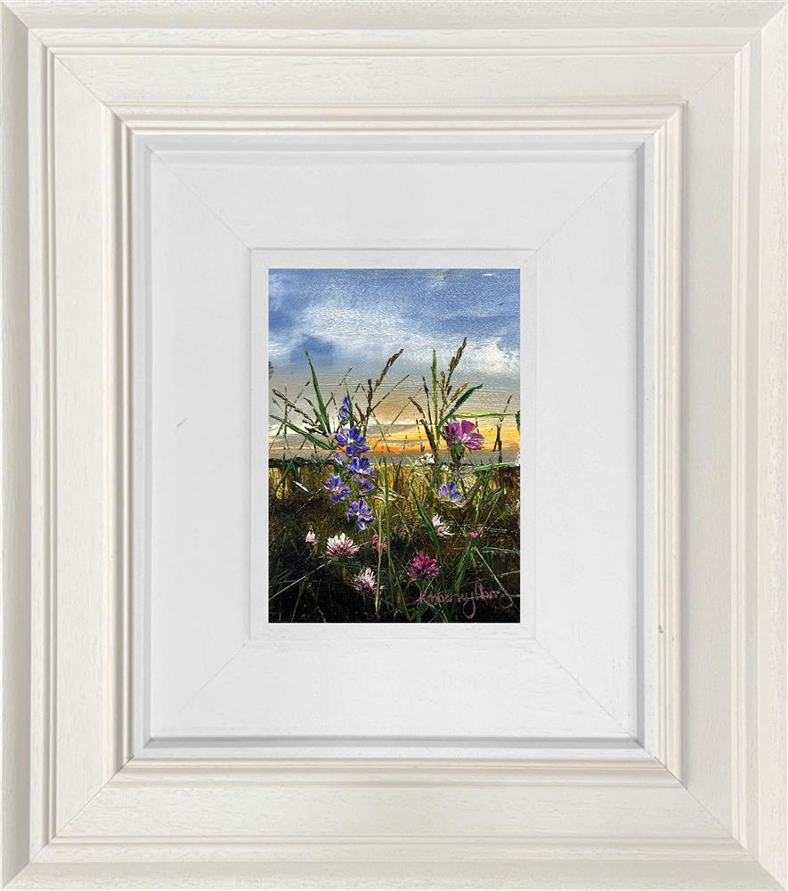 Kimberley Harris - 'Sunset Through The Stems' - Miniature series - Framed Original Art
