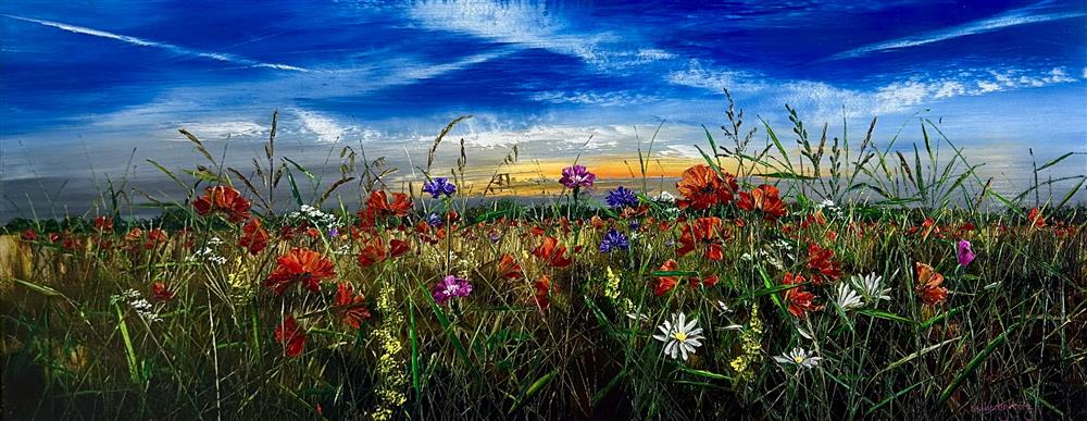 Kimberley Harris - 'Sunset's Final Bloom' - Framed Original Art