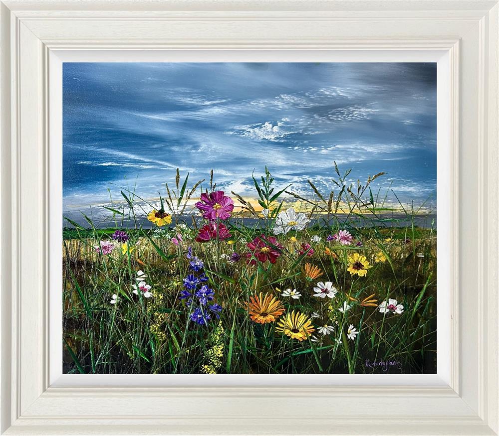 Kimberley Harris - 'Symphony Of Petals And Sky' - Framed Original Art