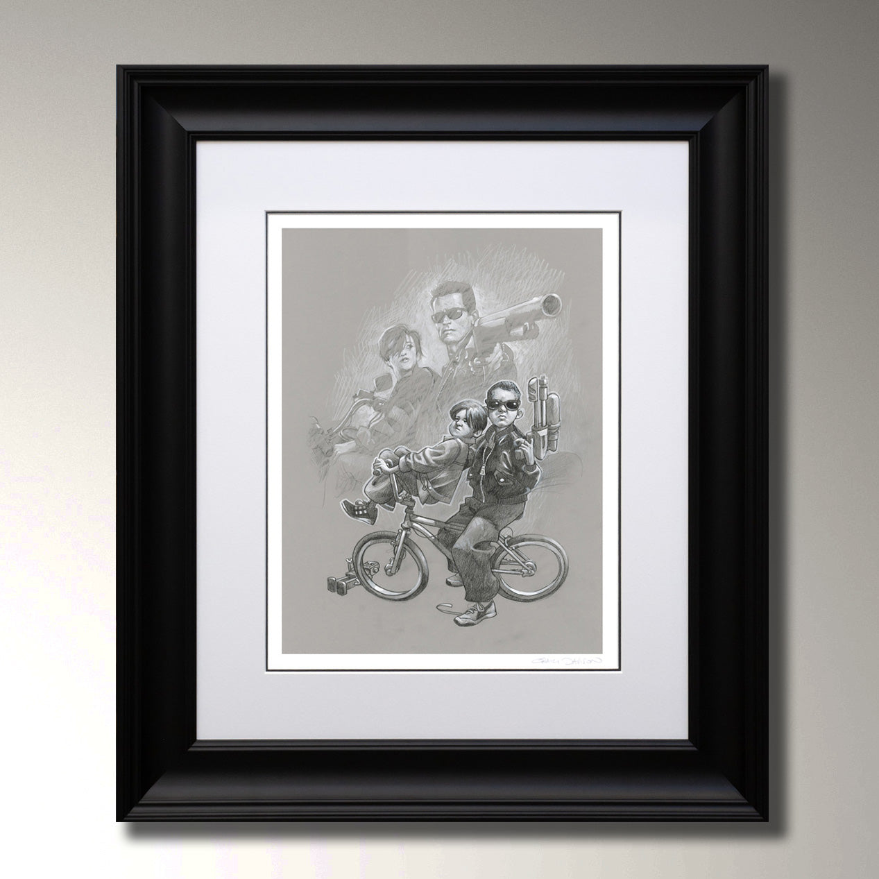 Craig Davison  - 'Terminator Too'- Framed Original Sketch