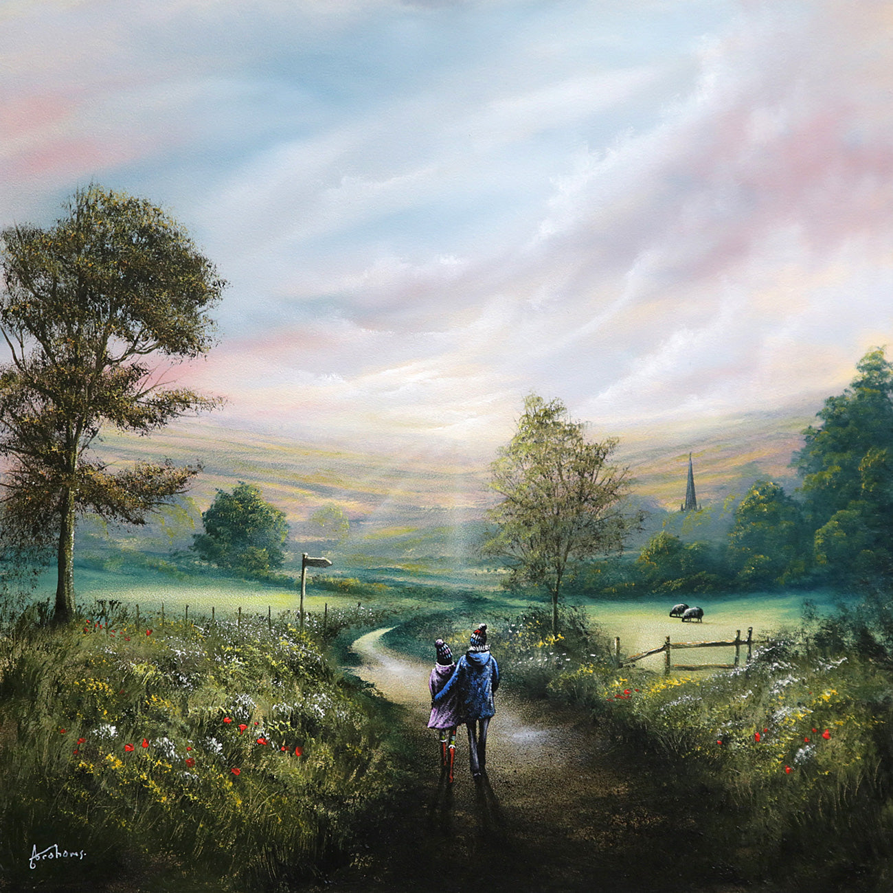 Danny Abrahams - 'Under The Skys Embrace’  - Framed Original Art