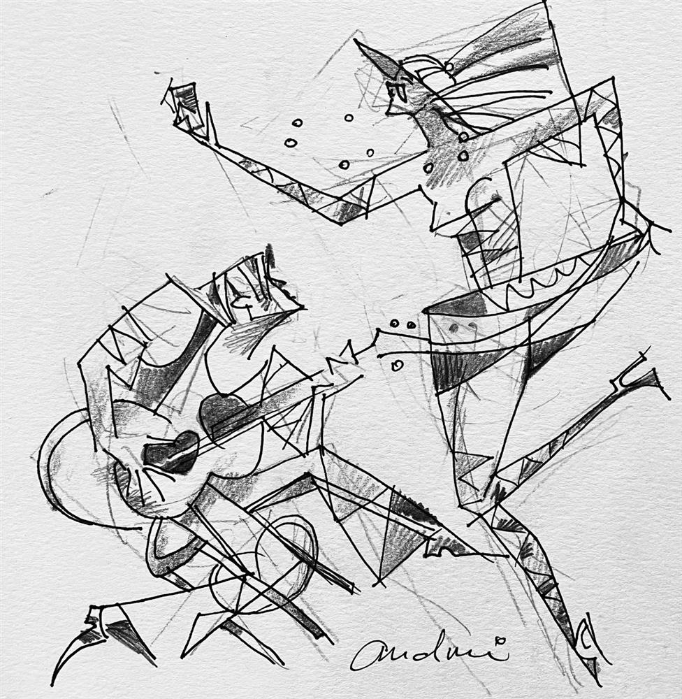 Andrei Protsouk - 'Tango App - Study' - Framed Original Art