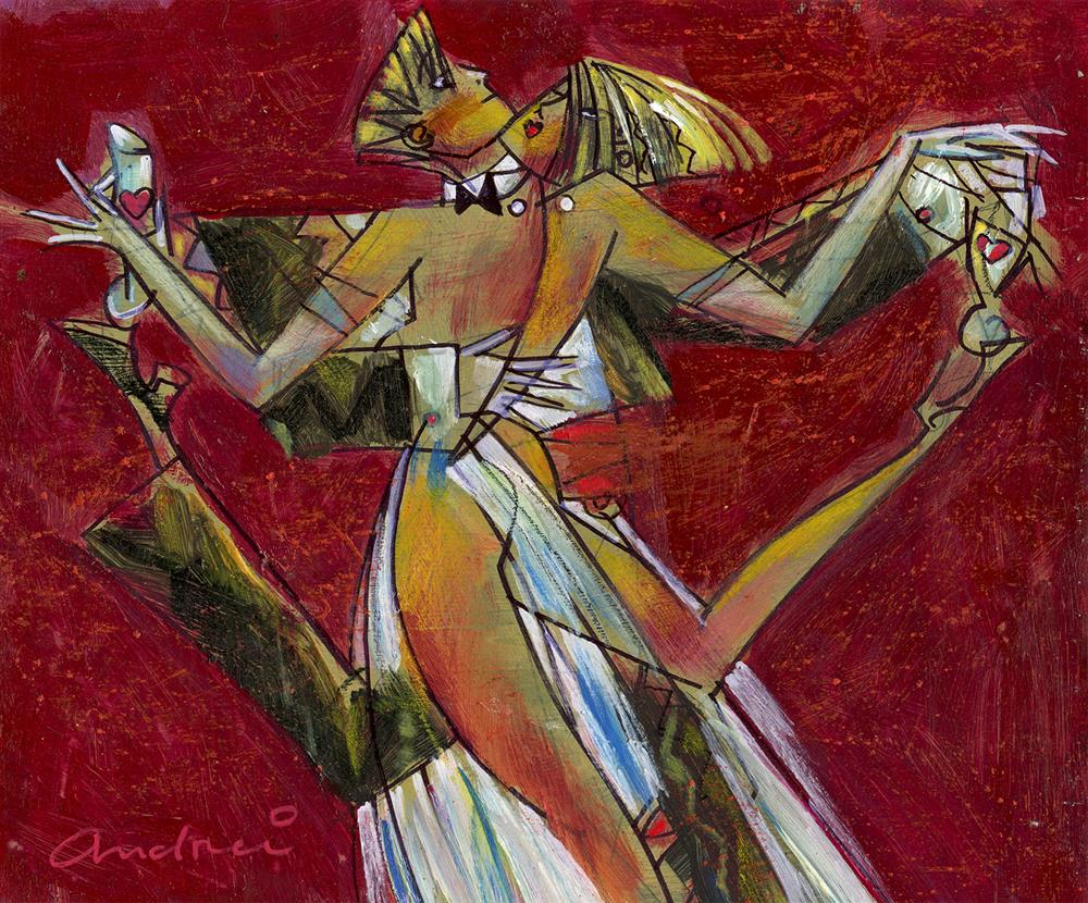 Andrei Protsouk - 'Tango Lovers' - Framed Original Art