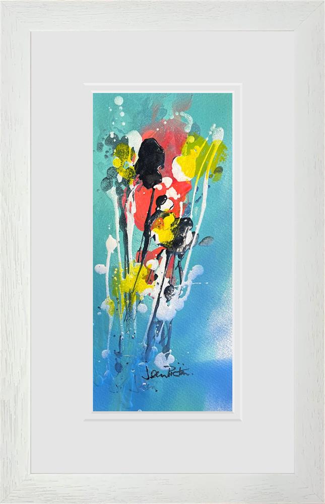 Jean Picton -  'Teal Popsie - Study II' - Framed Original Art