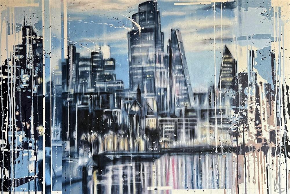 Kris Hardy - 'The Banking District' - Framed Original Artwork