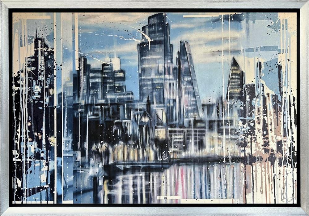 Kris Hardy - 'The Banking District' - Framed Original Artwork