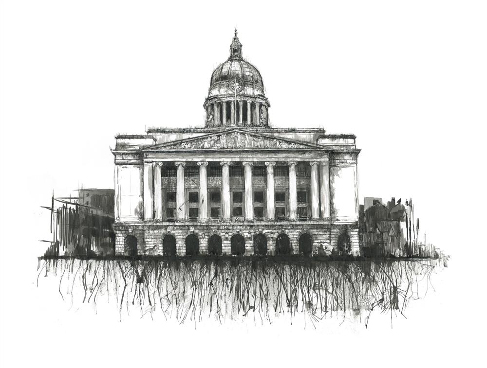 Scott Tetlow - 'The Council House' - Framed Original Artwork