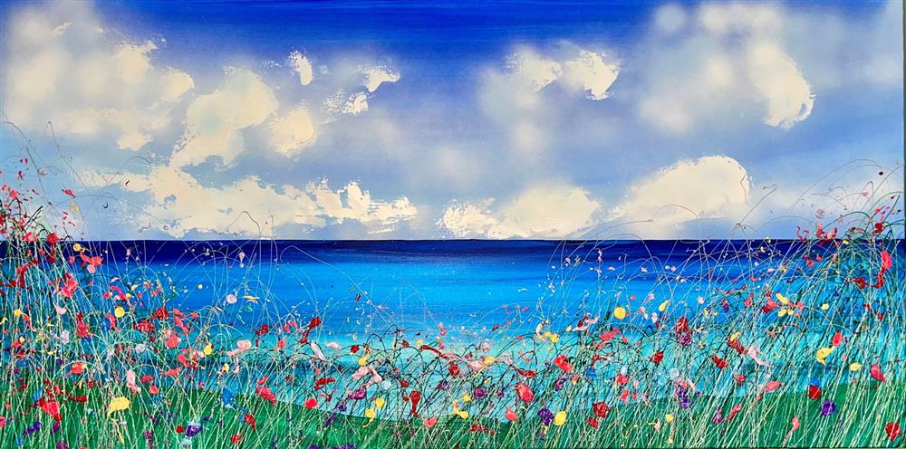 Lisa Pang - 'The Day The Sea Was Bright Blue' - Framed Original Artwork