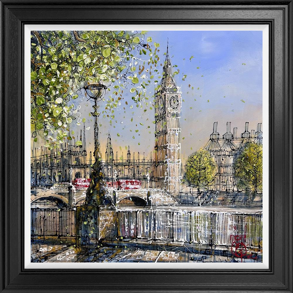 Nigel Cooke - 'The Evening Glow Of Westminster' - Framed Original Artwork