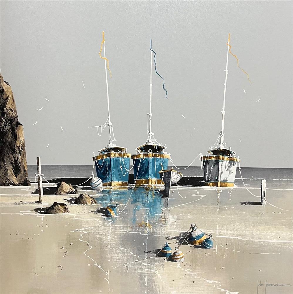 John Horsewell - 'The Fisherman's Pause' - Framed Original Artwork