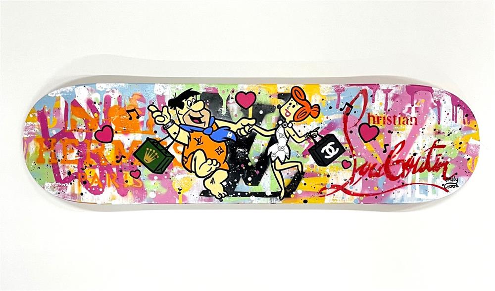 Emily Crook - 'The Flintsone Love - Skatedeck' -  Original Wall Art