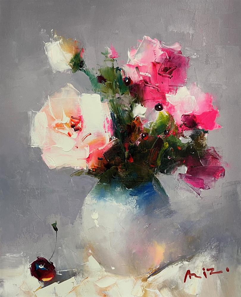 Aziz - 'The Gentle Rose' - Framed Original Artwork