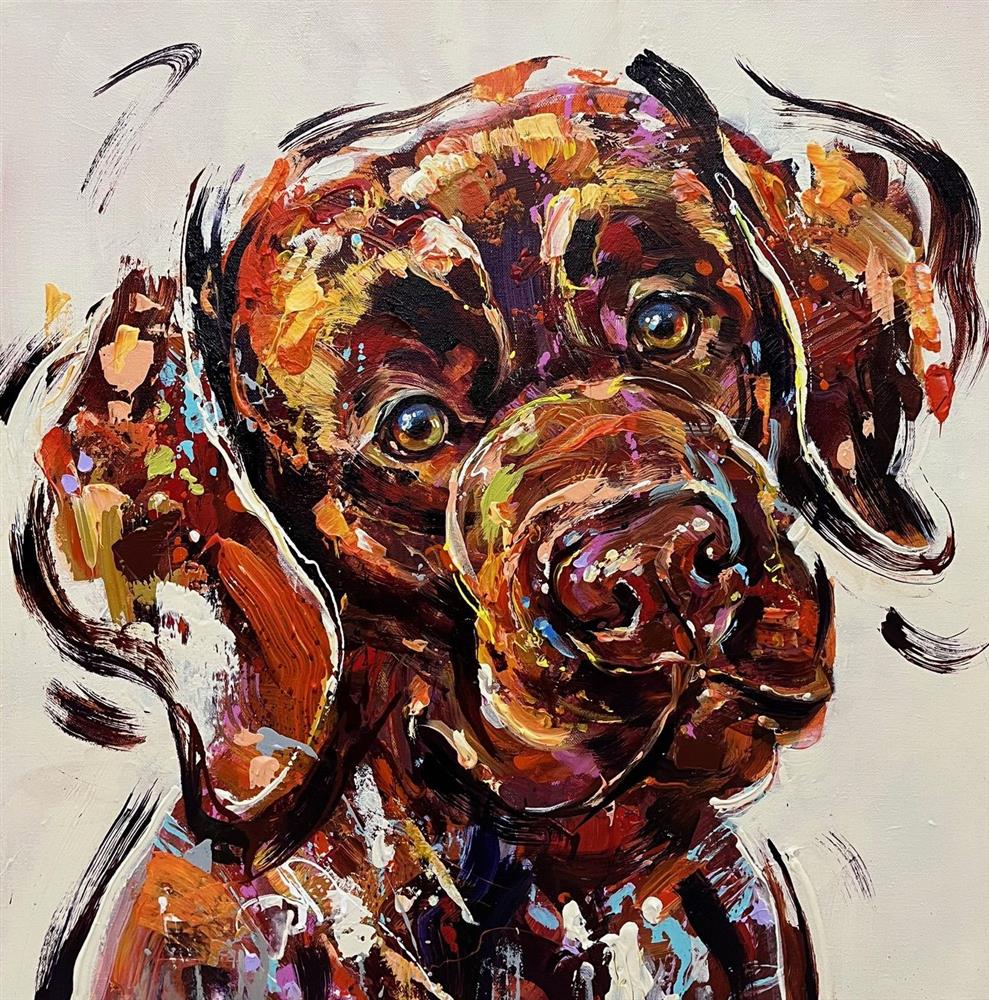 Anna Cher - 'The Gentleman's Gaze' - Framed Original Artwork