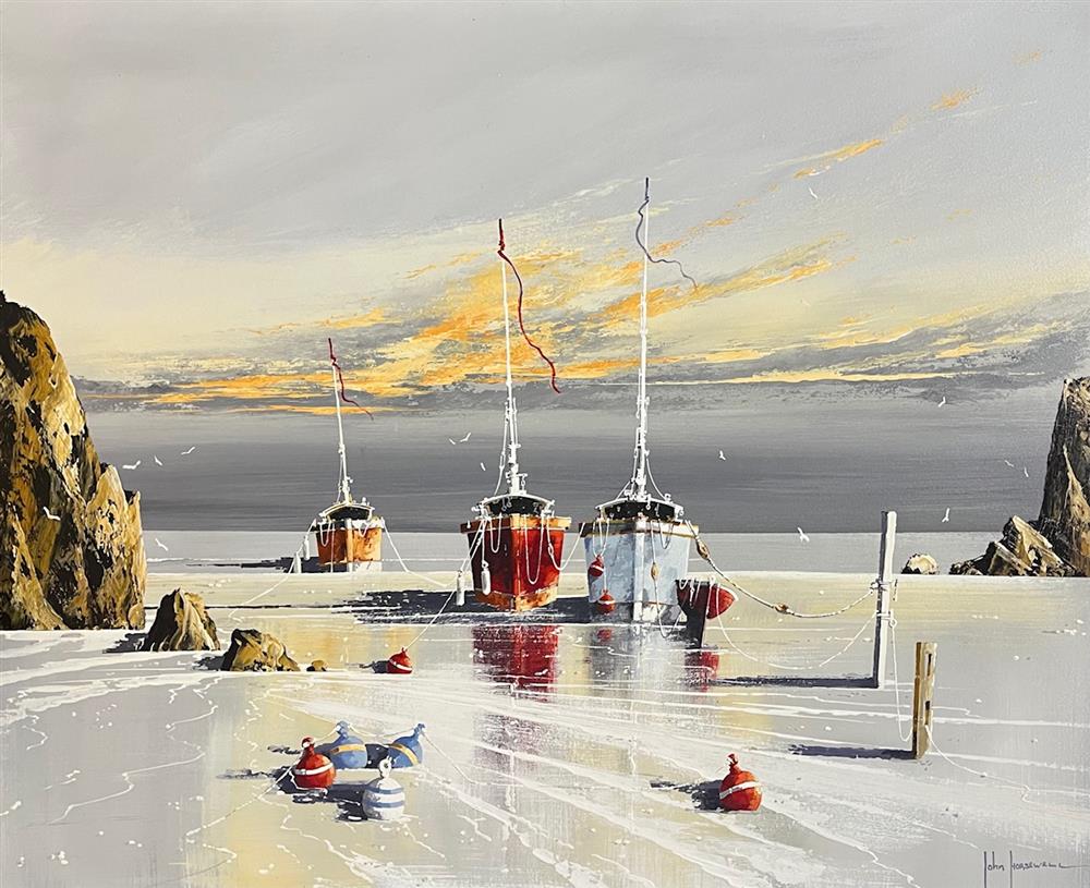 John Horsewell - 'The Golden Coastline' - Framed Original Artwork