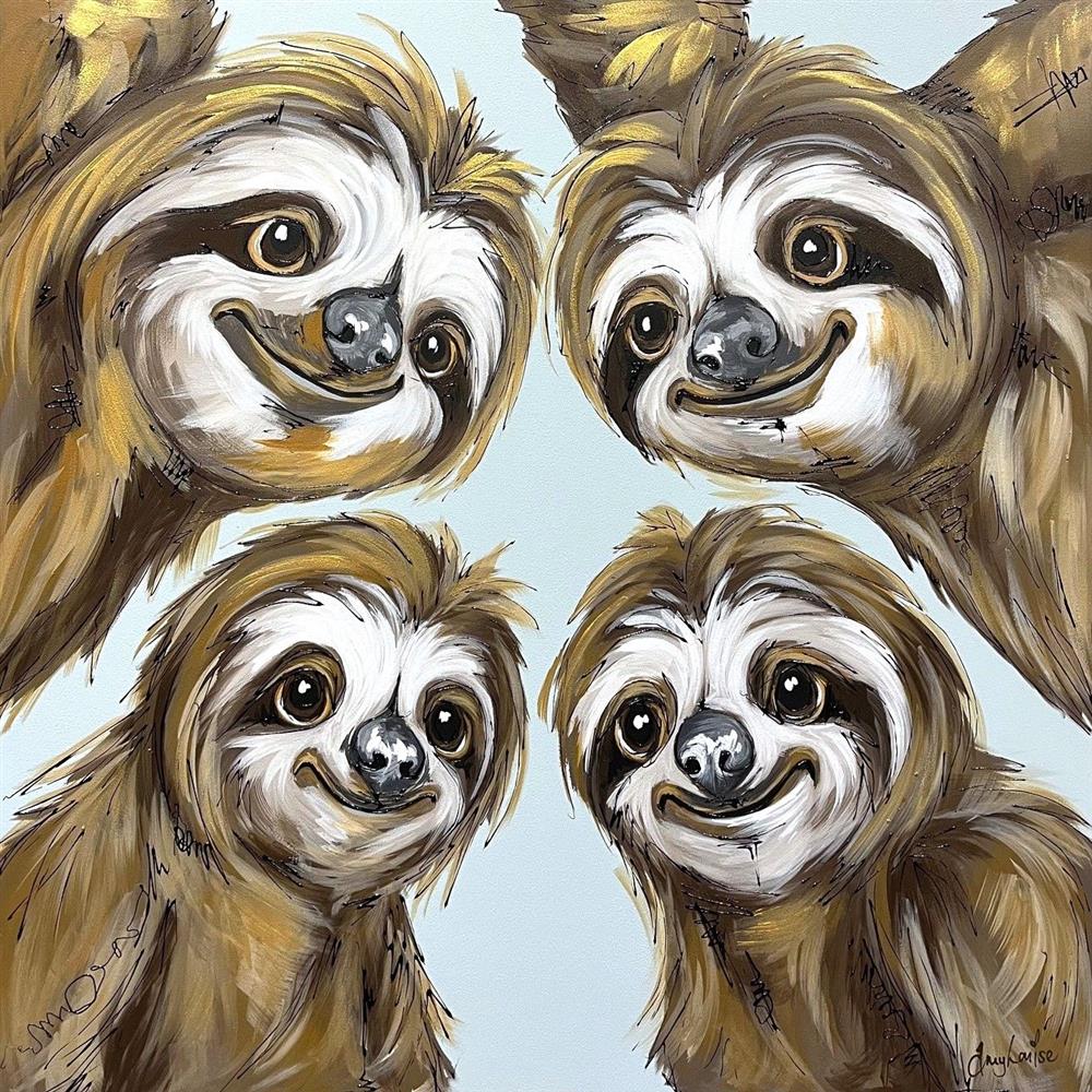 Amy Louise - 'The Hanging Family' - Framed Original Artwork