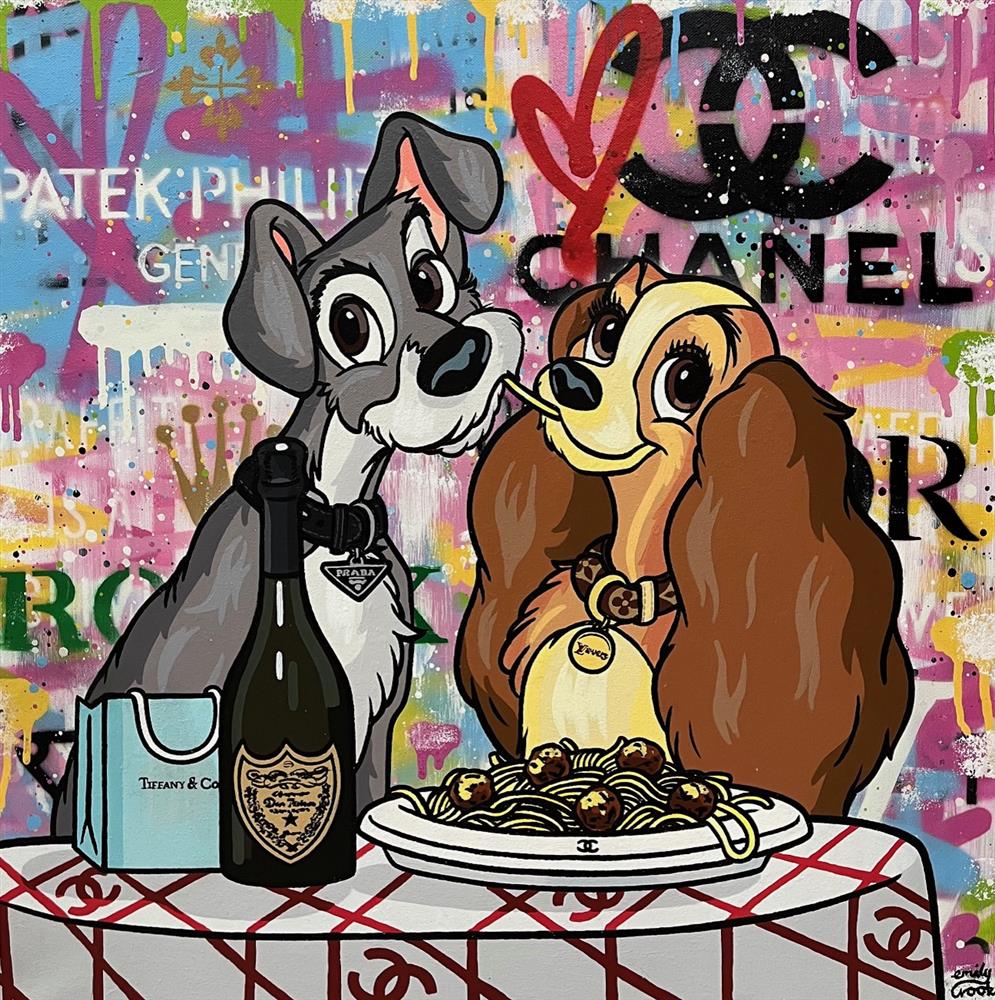 Emily Crook - 'The Kiss' - Framed Original Art