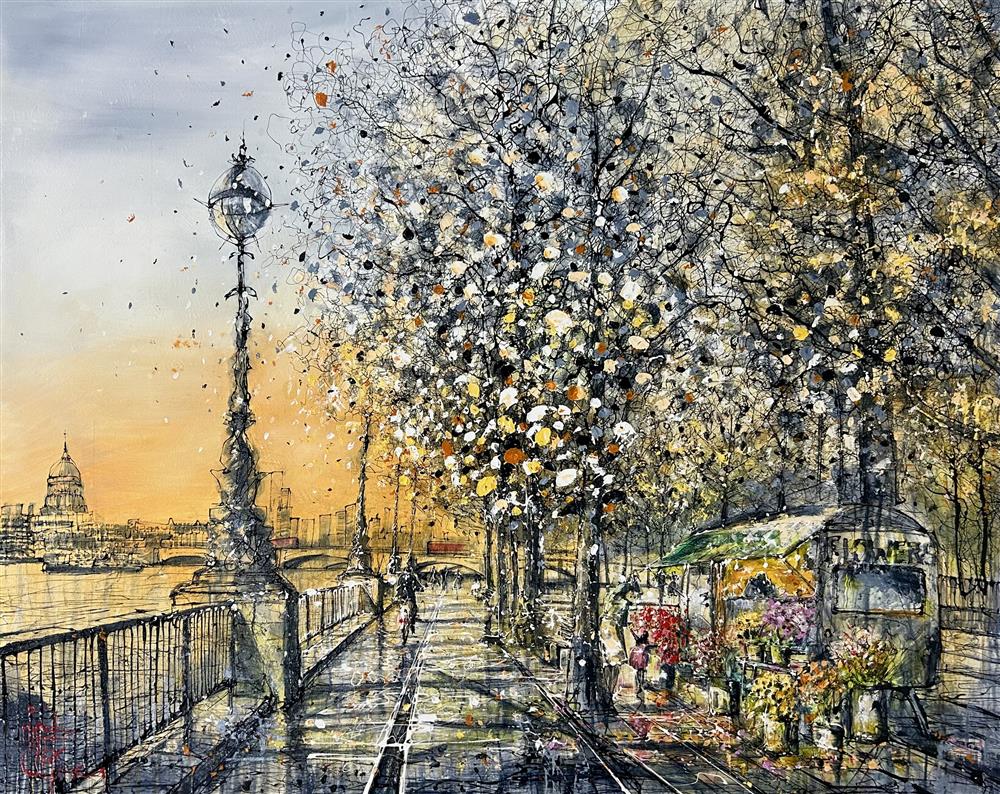 Nigel Cooke - 'The Last Sun On The Southbank' - Framed Original Artwork