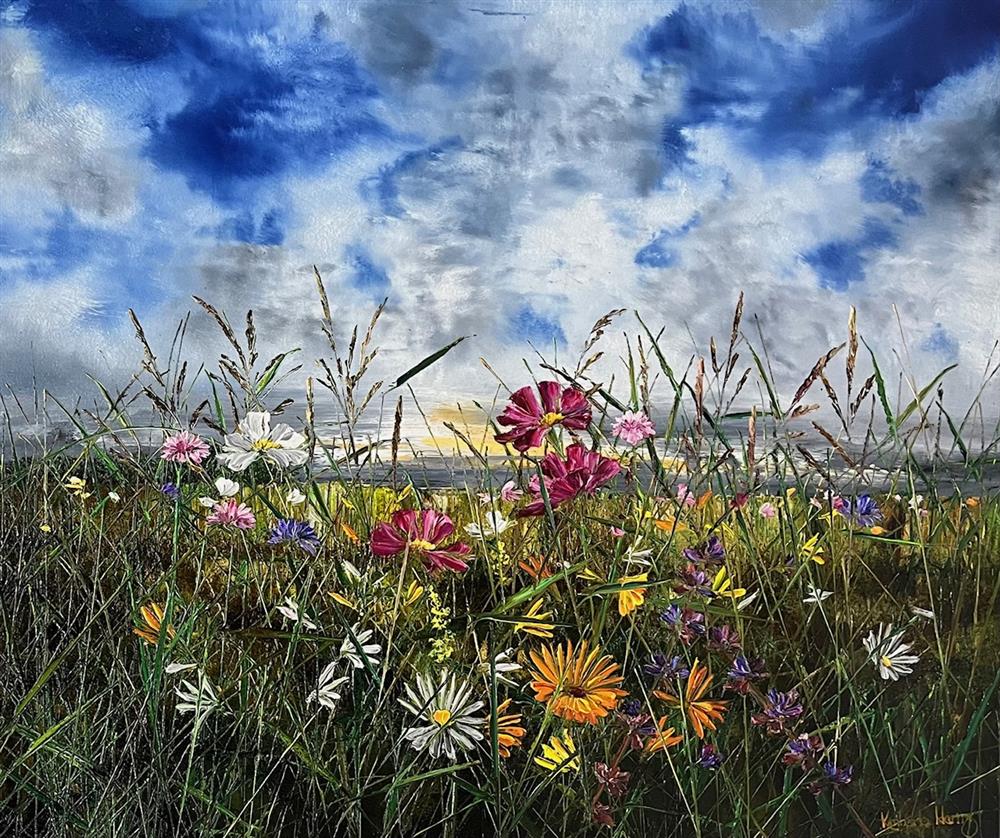 Kimberley Harris - 'The Light Over The Meadows' - Framed Original Art