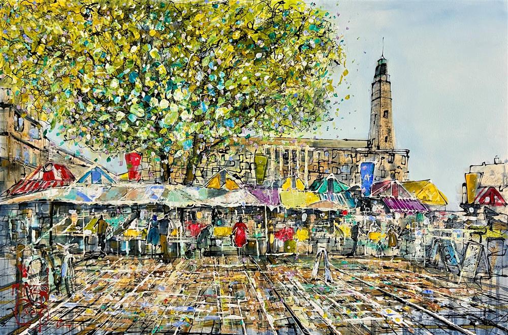 Nigel Cooke - 'The Market Square' - Framed Original Artwork