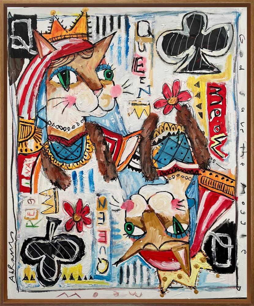 Michael Abrams - 'The Meow Queen' - Framed Original Art