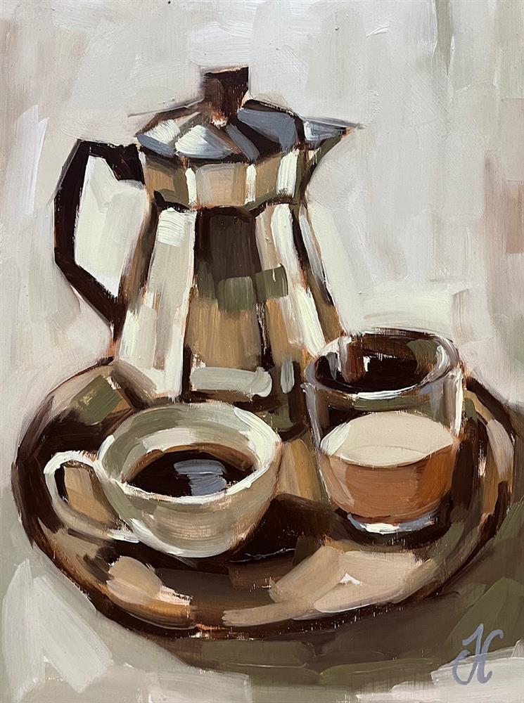 Joss Clapson -  'The Morning Cuppa' - Framed Original Art