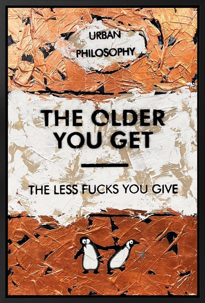 Hue Folk - 'The Older You Get- Copper Leaf' - Framed Original Artwork