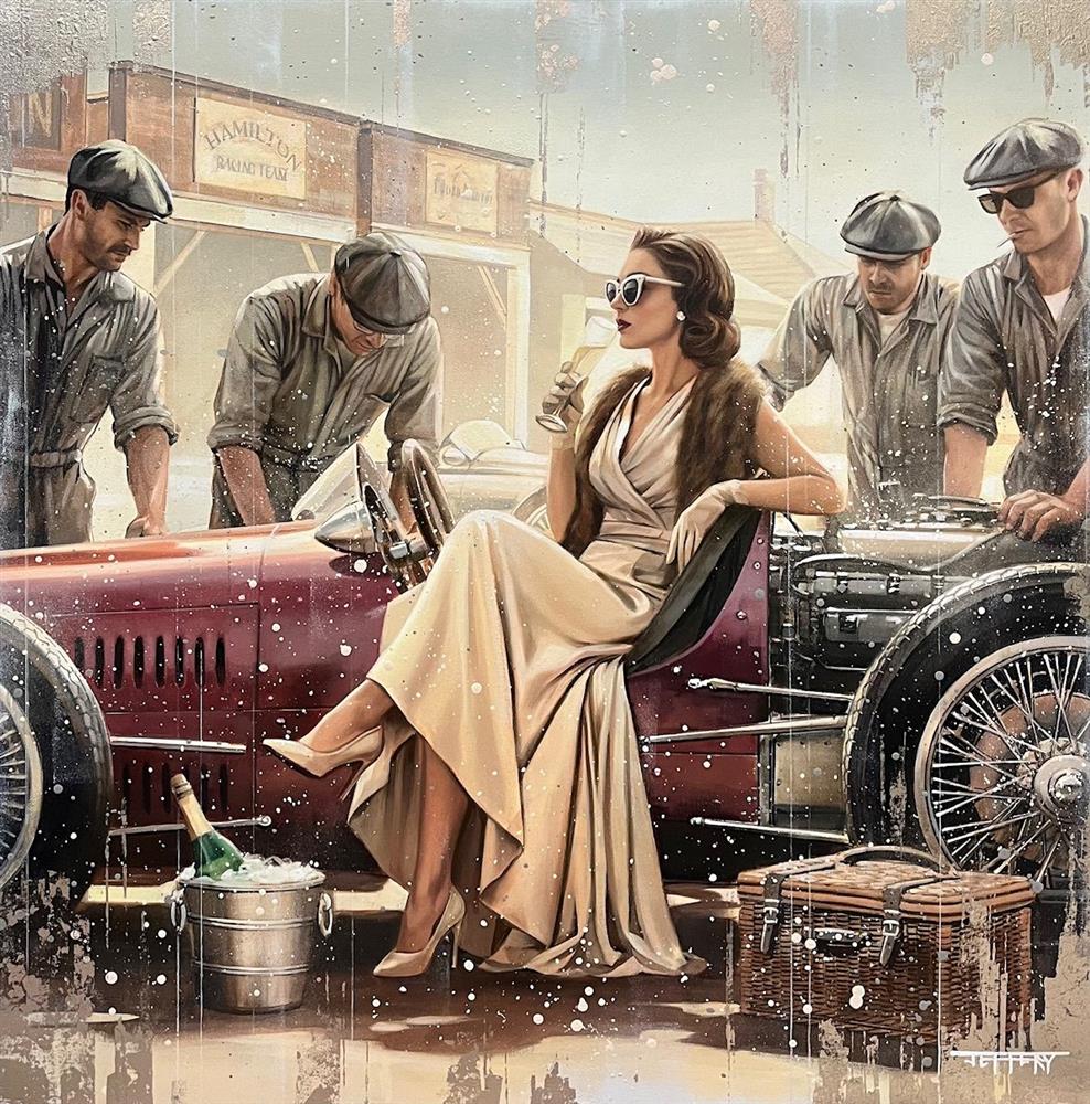 Ben Jeffery - 'The Pit Stop' - Framed Original Artwork