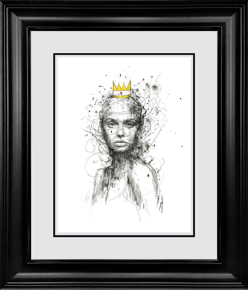 Scott Tetlow - 'The Queen Of Diamonds' - Framed Original Artwork