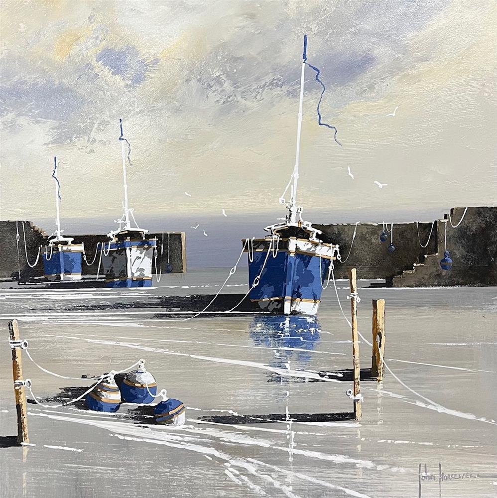 John Horsewell - 'The Quiet Dock' - Framed Original Artwork