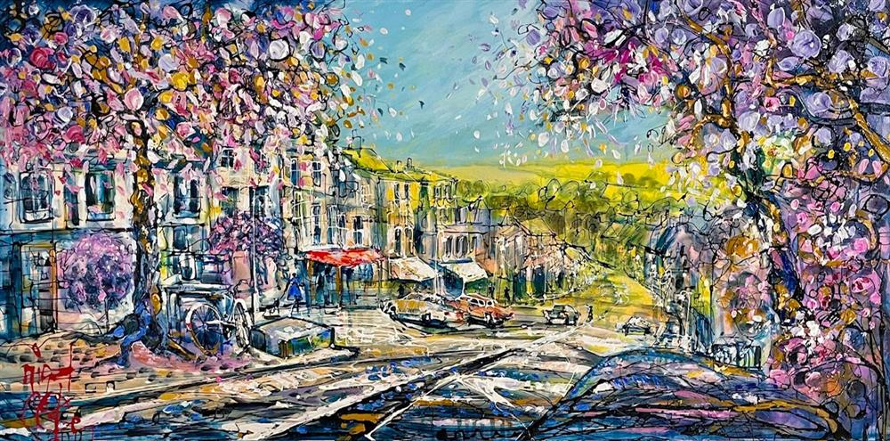 Nigel Cooke - 'The Road Into Burford' - Framed Original Artwork