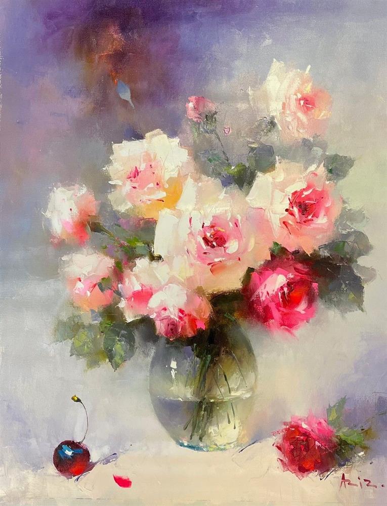 Aziz - 'The Secret Language Of Flowers' - Framed Original Artwork