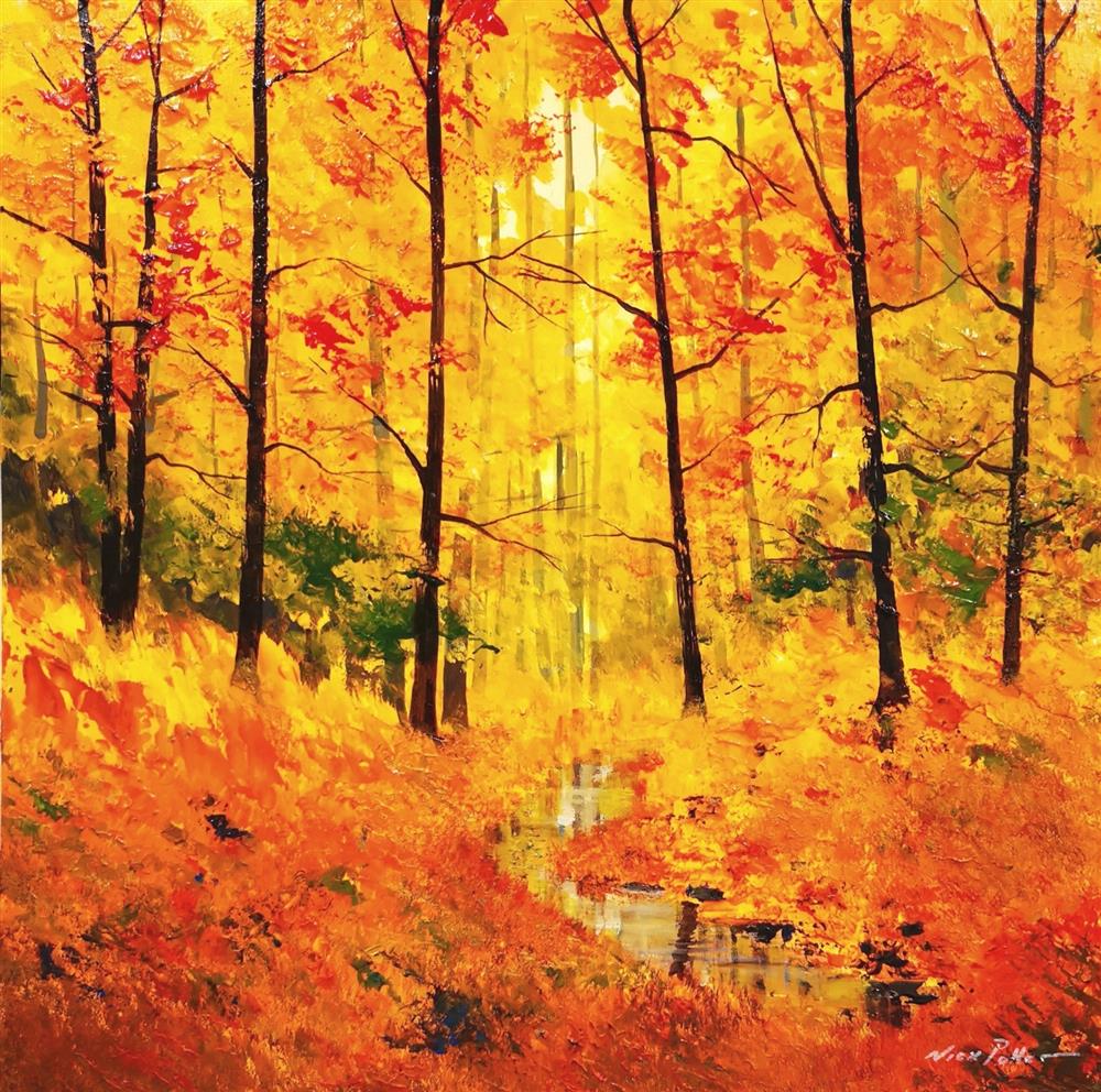 Nick Potter - 'The Stream In Autumn' - Framed Original Artwork