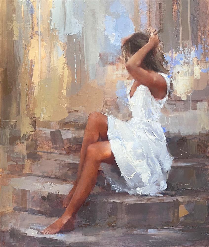 Tony Hinchliffe - 'The Thinking Step' - Framed Original Artwork