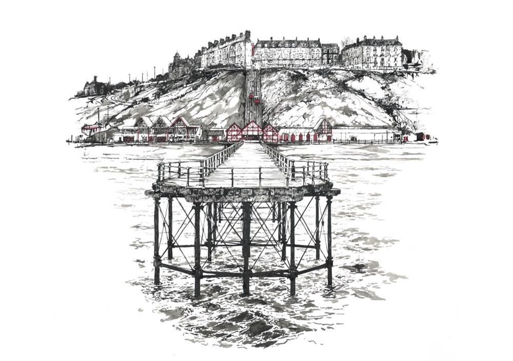Scott Tetlow - 'The View Of Saltburn' - Framed Original Artwork